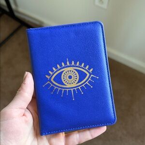 Blue & Gold Evil Eye Passport Holder 👁️ 🧿